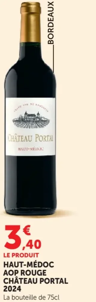 Vin rouge Haut-Médoc AOP Château Portal 2024
