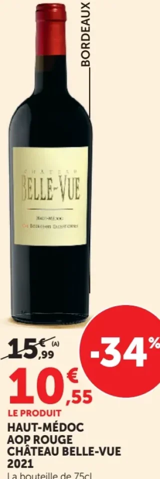 Vin rouge Haut-Médoc AOP Château Belle-Vue 2021