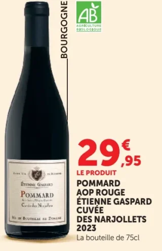 POMMARD AOP ROUGE ÉTIENNE GASPARD CUVÉE DES NARJOLLETS 2023