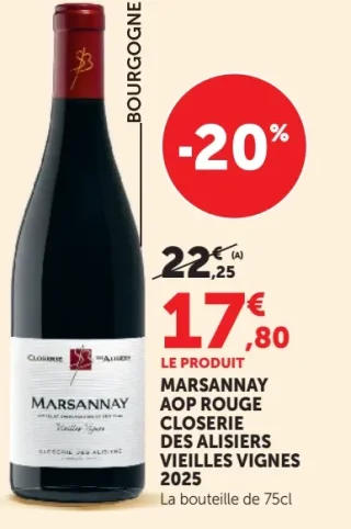 MARSANNAY AOP ROUGE CLOSERIE DES ALISIERS VIEILLES VIGNES 2025