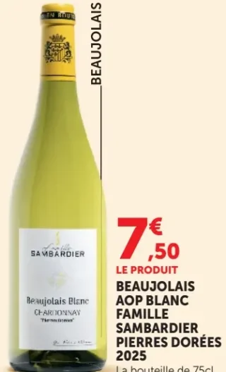 Beaujolais AOP Blanc Famille Sambardier Pierres Dorées 2025