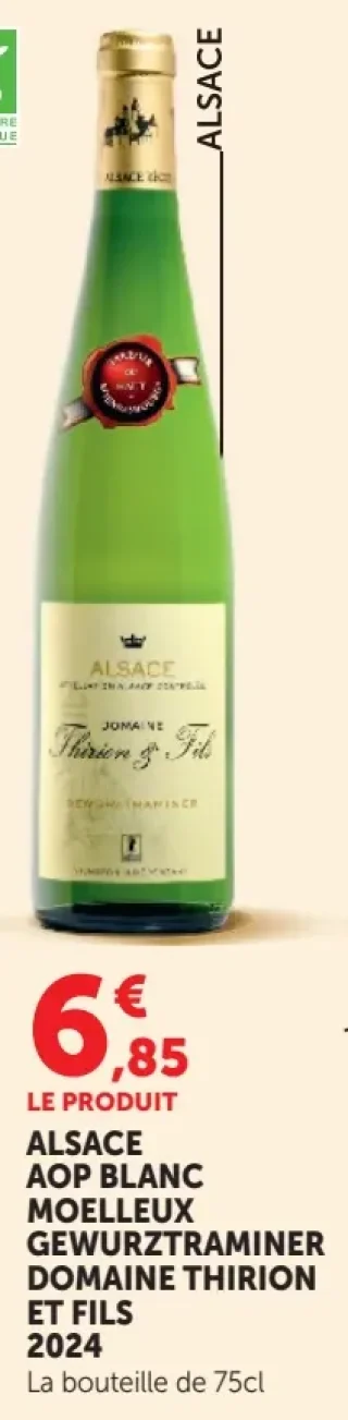 Alsace AOP Blanc Moelleux Gewurztraminer Domaine Thirion et Fils