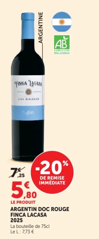 Argentin DOC rouge Finca Lacasa 2025