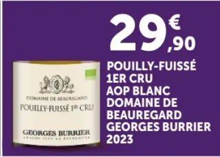Vin blanc Pouilly-Fuissé 1er Cru AOP Domaine de Beauregard Georges Burrier 2023
