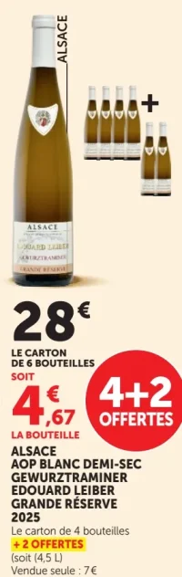 Alsace AOP Blanc Demi-Sec Gewurztraminer Edouard Leiber Grande Réserve 2025