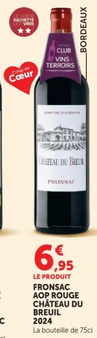 Vin rouge Fronsac AOP Château du Breuil 2024