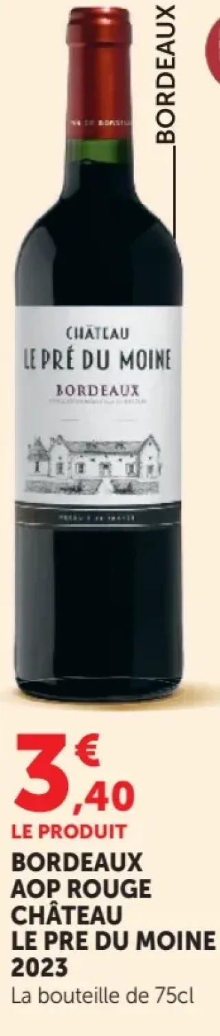 Vin rouge Bordeaux AOP Château Le Pré du Moine 2023