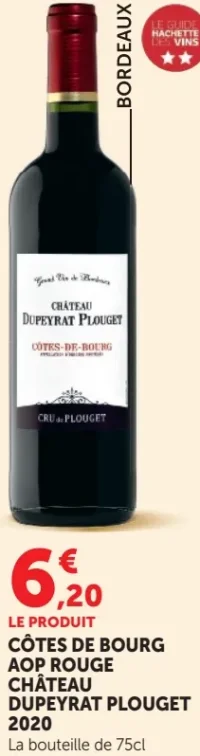 CÔTES DE BOURG AOP ROUGE CHÂTEAU DUPEYRAT PLOUGET 2020