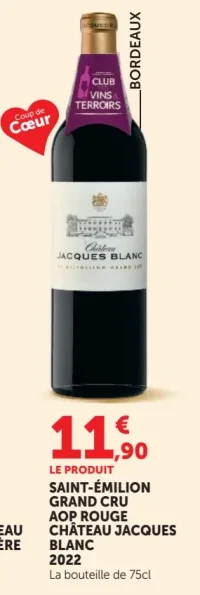 SAINT-ÉMILION GRAND CRU AOP ROUGE CHÂTEAU JACQUES BLANC 2022