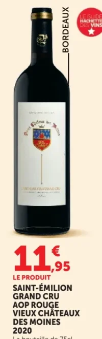 Saint-Émilion Grand Cru AOP Rouge Vieux Château des Moines 2020