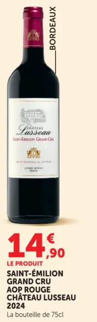 Saint-Émilion Grand Cru AOP Rouge Château Lusseau 2024