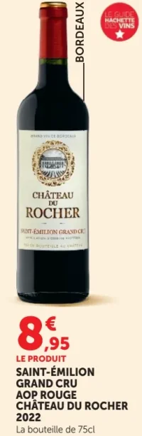 SAINT-ÉMILION GRAND CRU AOP ROUGE CHÂTEAU DU ROCHER 2022
