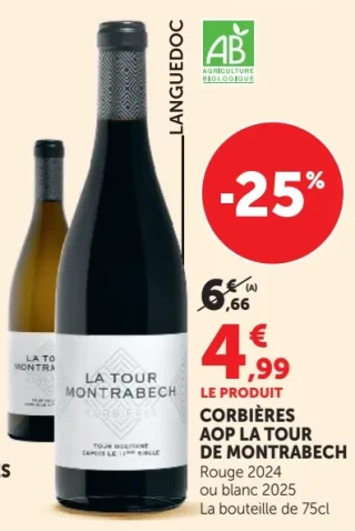 CORBIÈRES AOP LA TOUR DE MONTRABECH Rouge 2024