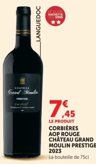 CORBIÈRES AOP ROUGE CHÂTEAU GRAND MOULIN PRESTIGE 2023