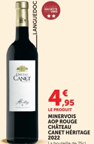 MINERVOIS AOP ROUGE CHÂTEAU CANET HÉRITAGE 2022