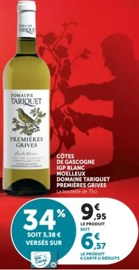 Domaine Tariquet Premières Grives Côtes de Gascogne IGP Blanc Moelleux