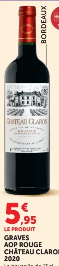 GRAVES AOP ROUGE CHÂTEAU CLARON 2020
