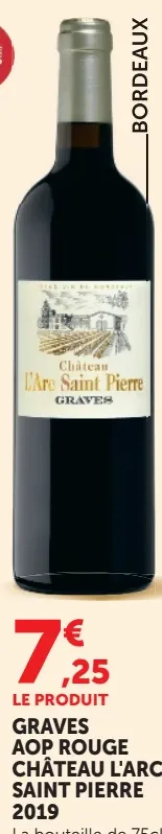 Graves AOP Rouge Château L'Arc Saint Pierre 2019