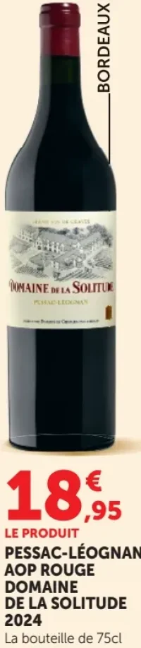 PESSAC-LÉOGNAN AOP ROUGE DOMAINE DE LA SOLITUDE 2024