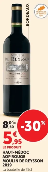 HAUT-MÉDOC AOP ROUGE MOULIN DE REYSSON 2019