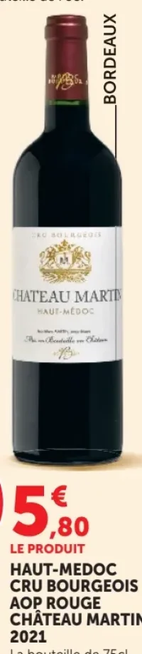 HAUT-MEDOC CRU BOURGEOIS AOP ROUGE CHÂTEAU MARTIN 2021