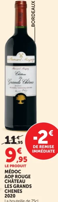 MÉDOC AOP ROUGE CHÂTEAU LES GRANDS CHENES 2020