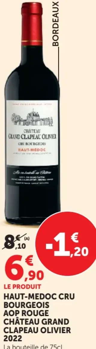 Château Grand Clapeau Olivier Haut-Médoc Cru Bourgeois AOP Rouge 2022