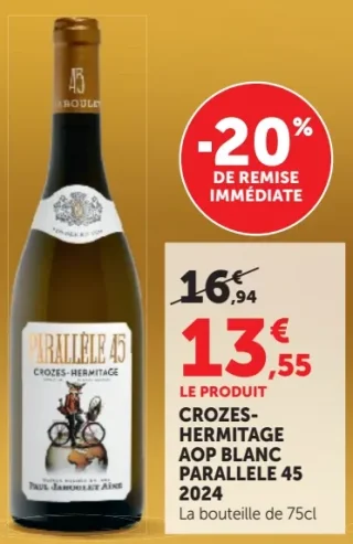 Parallèle 45 Paul Jaboulet Aîné Crozes-Hermitage AOP Blanc 2024