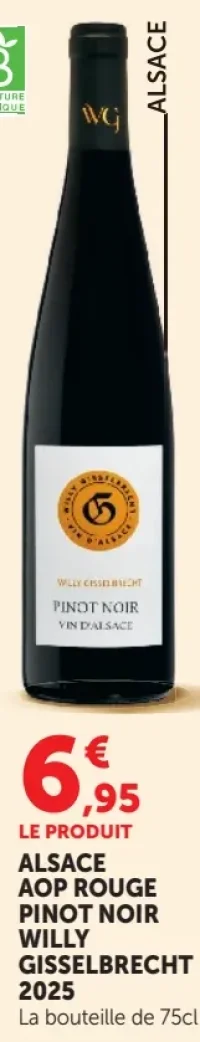ALSACE AOP ROUGE PINOT NOIR WILLY GISSELBRECHT 2025