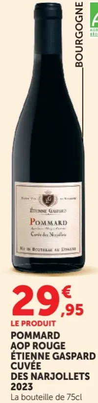 POMMARD AOP ROUGE ÉTIENNE GASPARD CUVÉE DES NARJOLLETS 2023