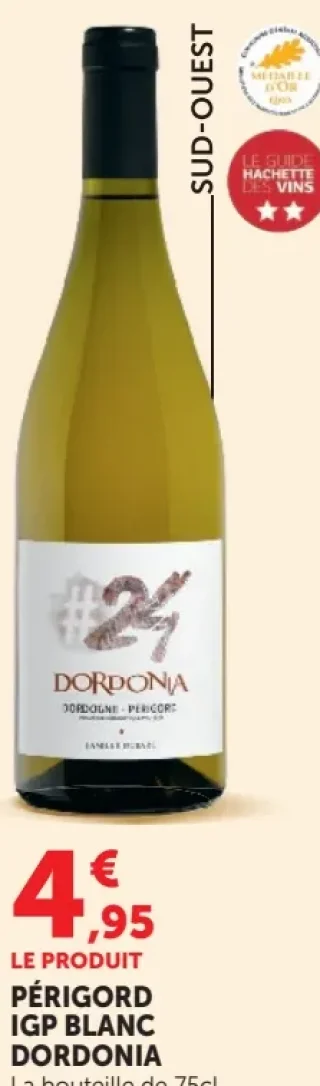 Vin Blanc Périgord IGP Blanc Dordonia