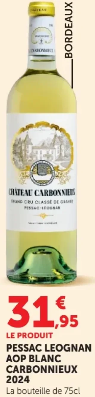 Vin Blanc Pessac-Léognan AOP Blanc Château Carbonnieux 2024