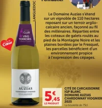 CITÉ DE CARCASSONNE IGP BLANC DOMAINE AUZIAS CHARDONNAY VIOGNIER 2025