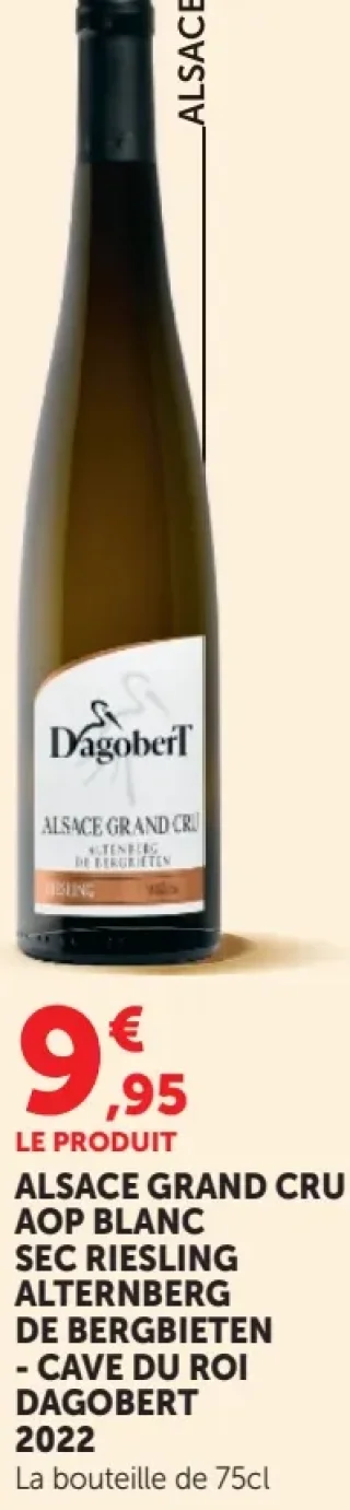 ALSACE GRAND CRU AOP BLANC SEC RIESLING ALTENBERG DE BERGBIETEN - CAVE DU ROI DAGOBERT 2022
