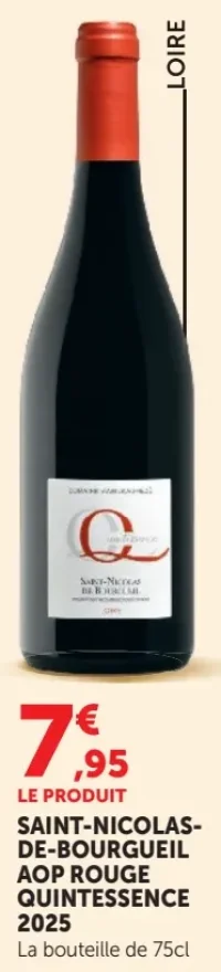 SAINT-NICOLAS-DE-BOURGUEIL AOP ROUGE QUINTESSENCE 2025