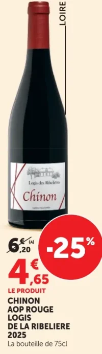Chinon AOP Rouge Logis de la Ribeliere 2025