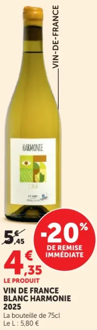 Vin de France Blanc Harmonie 2025