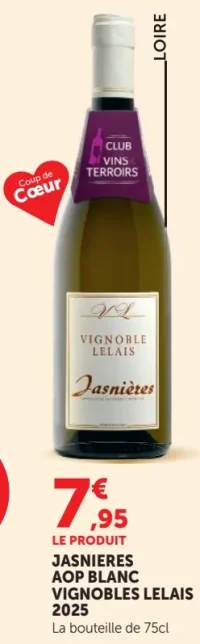 Jasnieres AOP Blanc Vignobles Lelais 2025