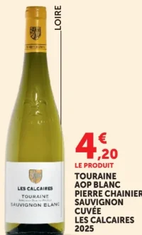 Touraine AOP Blanc Pierre Chainier Sauvignon Cuvée Les Calcaires