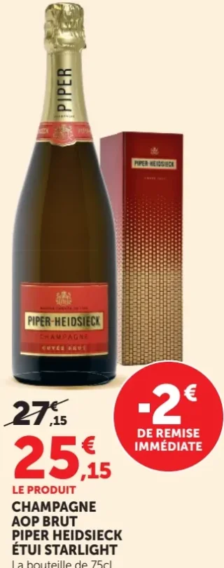 CHAMPAGNE AOP BRUT PIPER-HEIDSIECK ÉTUI STARLIGHT