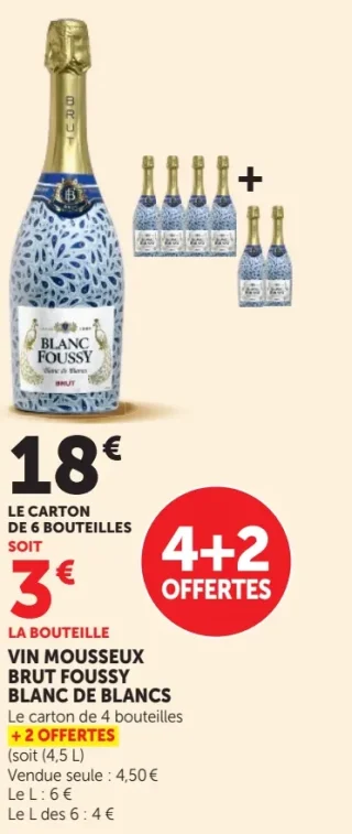 Blanc Foussy Vin Mousseux Brut Blanc de Blancs