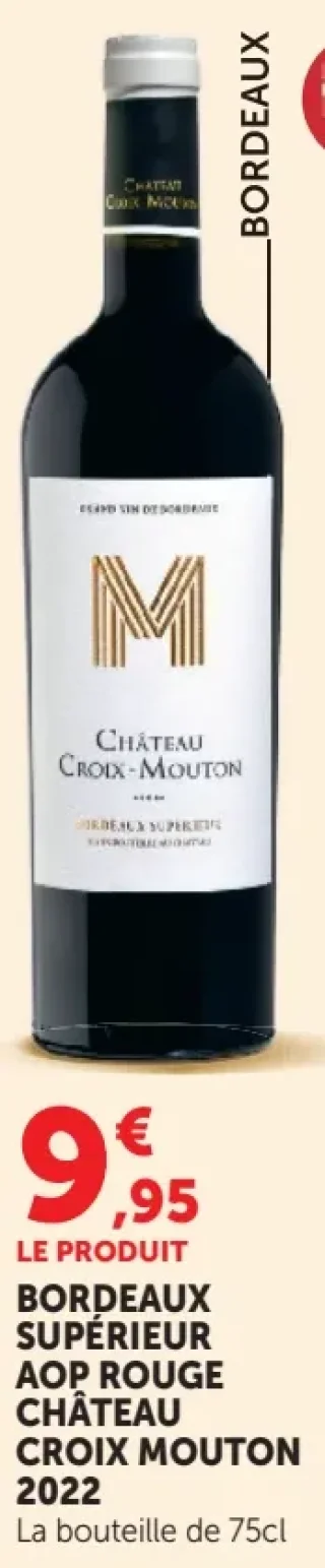 Bordeaux Supérieur AOP Rouge Château Croix Mouton 2022