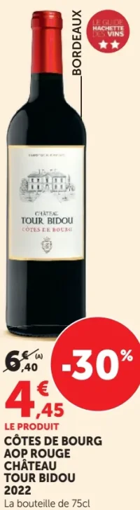 Côtes de Bourg AOP Rouge Château Tour Bidou 2022