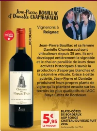 Blaye-Côtes de Bordeaux AOP Rouge Château du Vieux Puit 2016