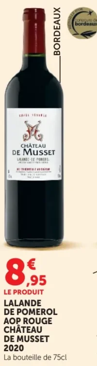 Lalande de Pomerol AOP Rouge Château de Musset 2020