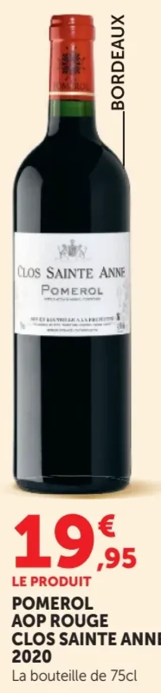 POMEROL AOP ROUGE CLOS SAINTE ANNE 2020