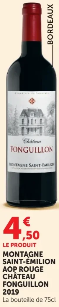 MONTAGNE SAINT-ÉMILION AOP ROUGE CHÂTEAU FONGUILLON 2019