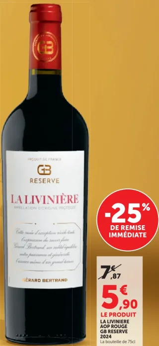 Gérard Bertrand La Livinière AOP Rouge GB Reserve