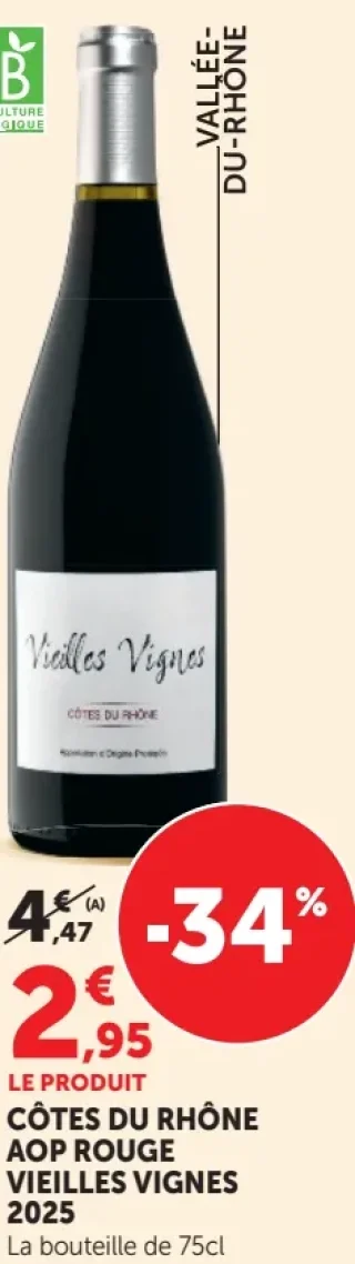 Côtes du Rhône AOP Rouge Vieilles Vignes 2023