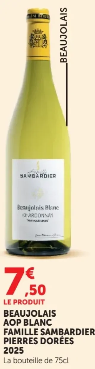 Beaujolais AOP Blanc Famille Sambardier Pierres Dorées